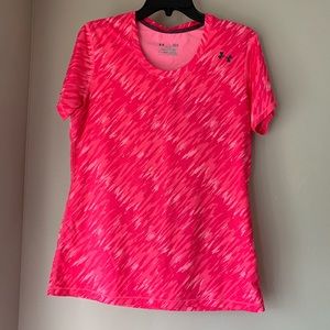 Women’s Lg Fitted Pink Under Armour Work Out Top